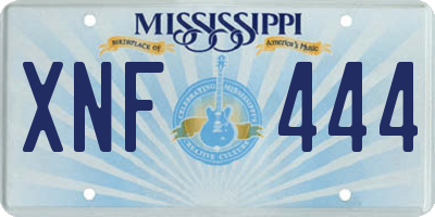 MS license plate XNF444