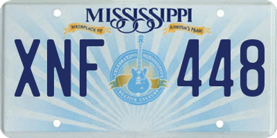 MS license plate XNF448