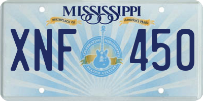 MS license plate XNF450