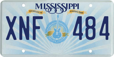 MS license plate XNF484