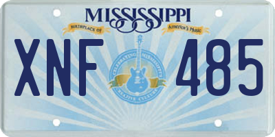 MS license plate XNF485