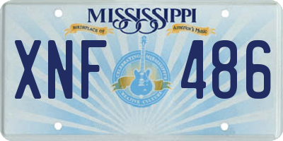 MS license plate XNF486