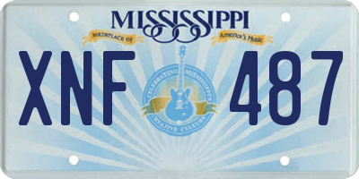 MS license plate XNF487