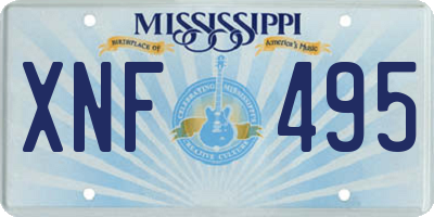 MS license plate XNF495
