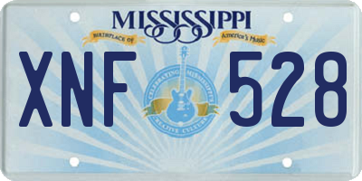MS license plate XNF528