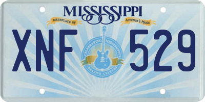 MS license plate XNF529