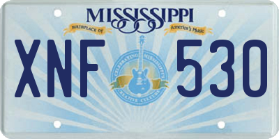 MS license plate XNF530