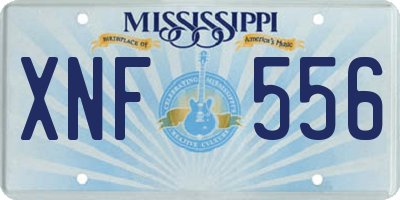 MS license plate XNF556