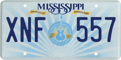 MS license plate XNF557