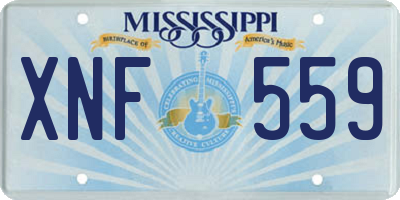 MS license plate XNF559