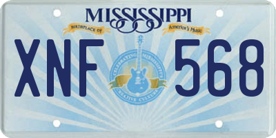 MS license plate XNF568