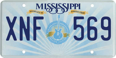 MS license plate XNF569
