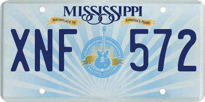 MS license plate XNF572