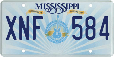 MS license plate XNF584