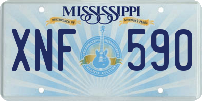 MS license plate XNF590