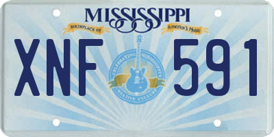 MS license plate XNF591