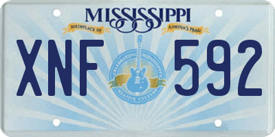 MS license plate XNF592