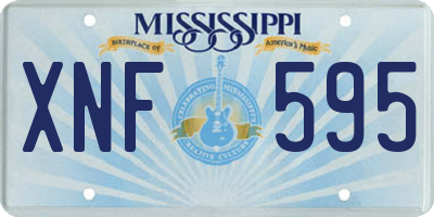 MS license plate XNF595