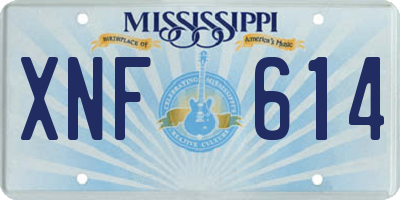 MS license plate XNF614