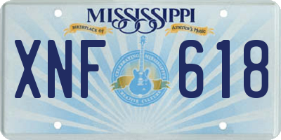 MS license plate XNF618