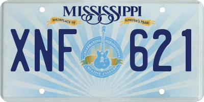 MS license plate XNF621