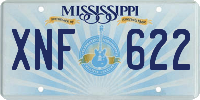 MS license plate XNF622