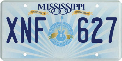 MS license plate XNF627