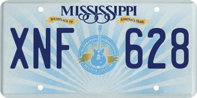 MS license plate XNF628