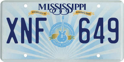 MS license plate XNF649