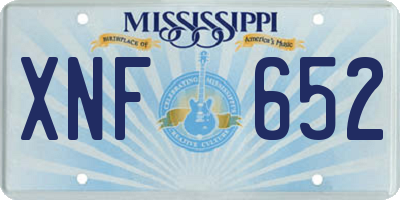 MS license plate XNF652