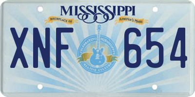 MS license plate XNF654