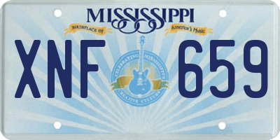 MS license plate XNF659