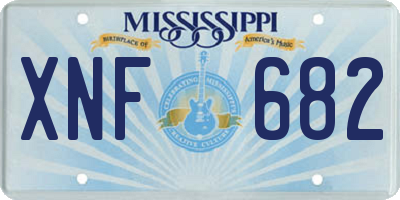 MS license plate XNF682