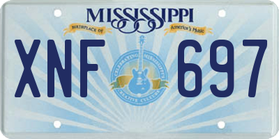 MS license plate XNF697