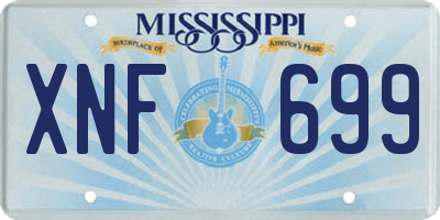 MS license plate XNF699
