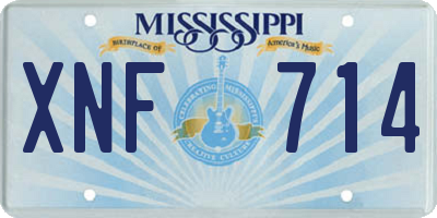 MS license plate XNF714