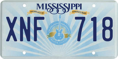 MS license plate XNF718