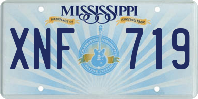 MS license plate XNF719