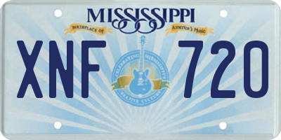 MS license plate XNF720