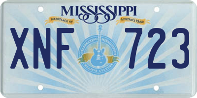 MS license plate XNF723