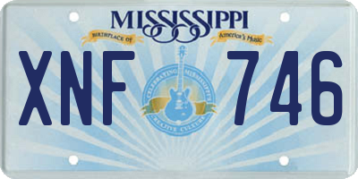 MS license plate XNF746