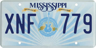 MS license plate XNF779