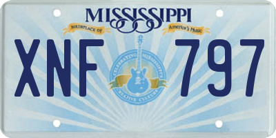 MS license plate XNF797