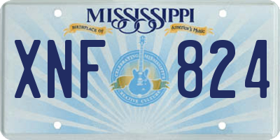 MS license plate XNF824