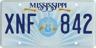 MS license plate XNF842
