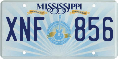 MS license plate XNF856