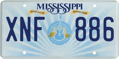 MS license plate XNF886
