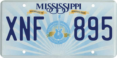 MS license plate XNF895