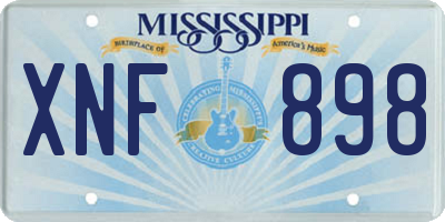 MS license plate XNF898