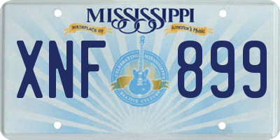 MS license plate XNF899